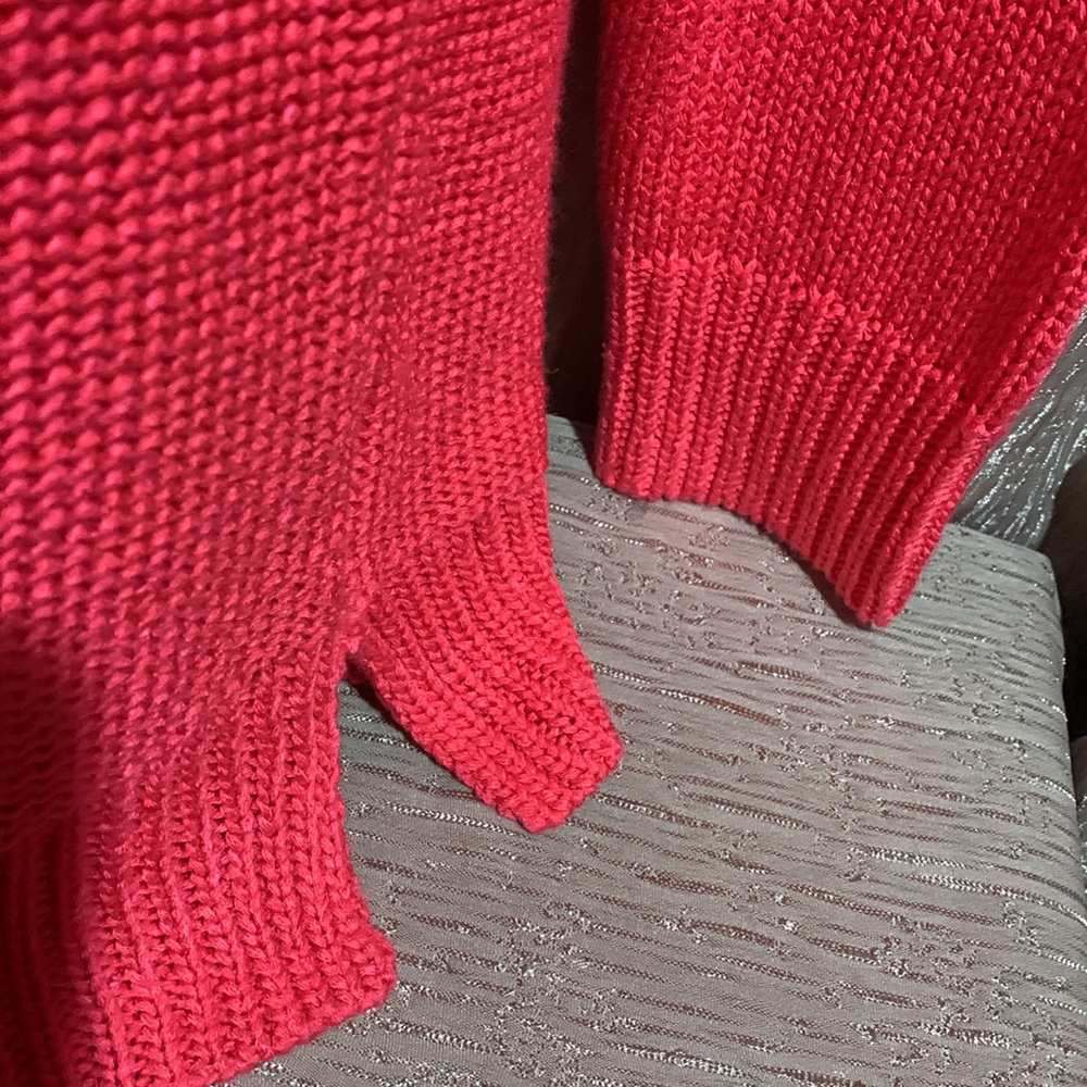 Apt. 9 Sweater Pullover Dark Pink/Red 1X Stretchy Long Sleeve Cable Knit - Picture 8 of 16